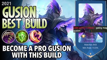 Gusion Best Build for 2021 | Top 1 Global Gusion Build | Gusion Gameplay - Mobile Legends: Bang Bang