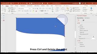 How to change a shape using the edit points tool in PowerPoint