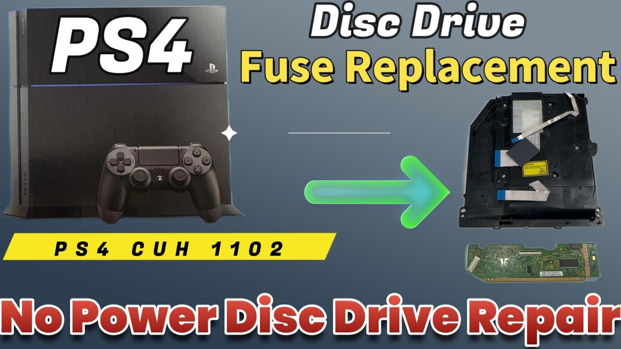 PlayStation4 - ぐり Fix PS4 CUH 1102A Disc Drive No Power Issue Easy Fuse Replacement