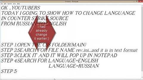 How to change Counter Strike Source languange from russian to english