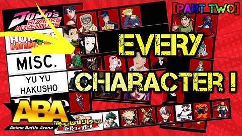 ONE SHOT Combo For EVERY Character! Part 2 | Anime Battle Arena