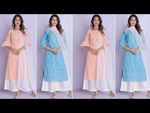 Rayon Mirror White Colour Work Kurti And Palazzo Set For Women at Rs 875 |  Ayyanthole | Wayanad| ID: 26154892462