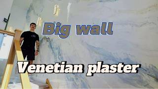 venetian plaster staircase wall