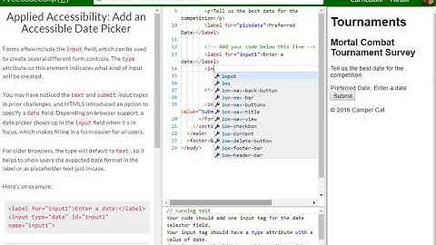 Applied Accessibility Add an Accessible Date Picker free code camp   Dani