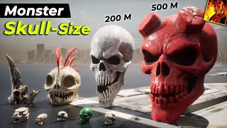 Monster Skull Size Comparison 3D Animation Bloop Vs Sea Eater