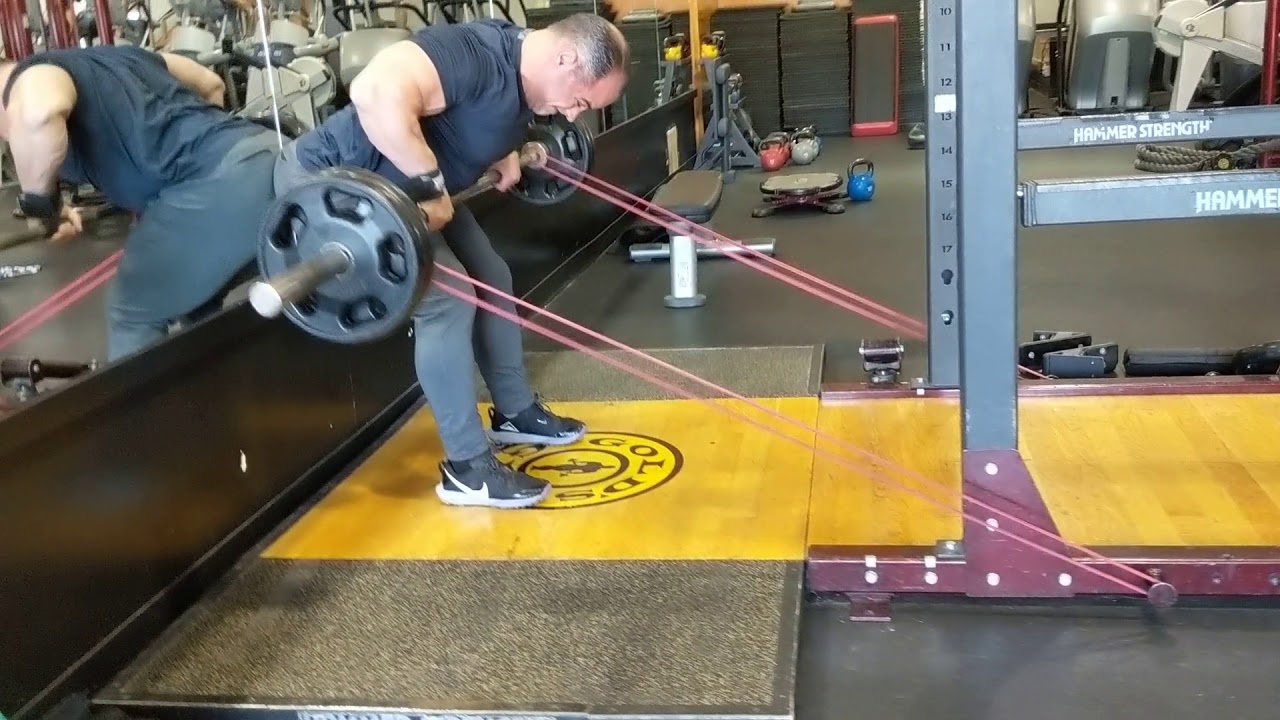 Dead Stop Barbell Row w/Bands YouTube
