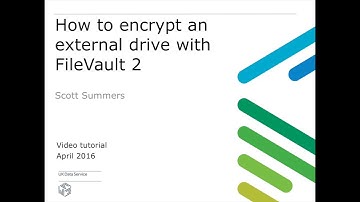Encrypt an external drive with FileVault 2