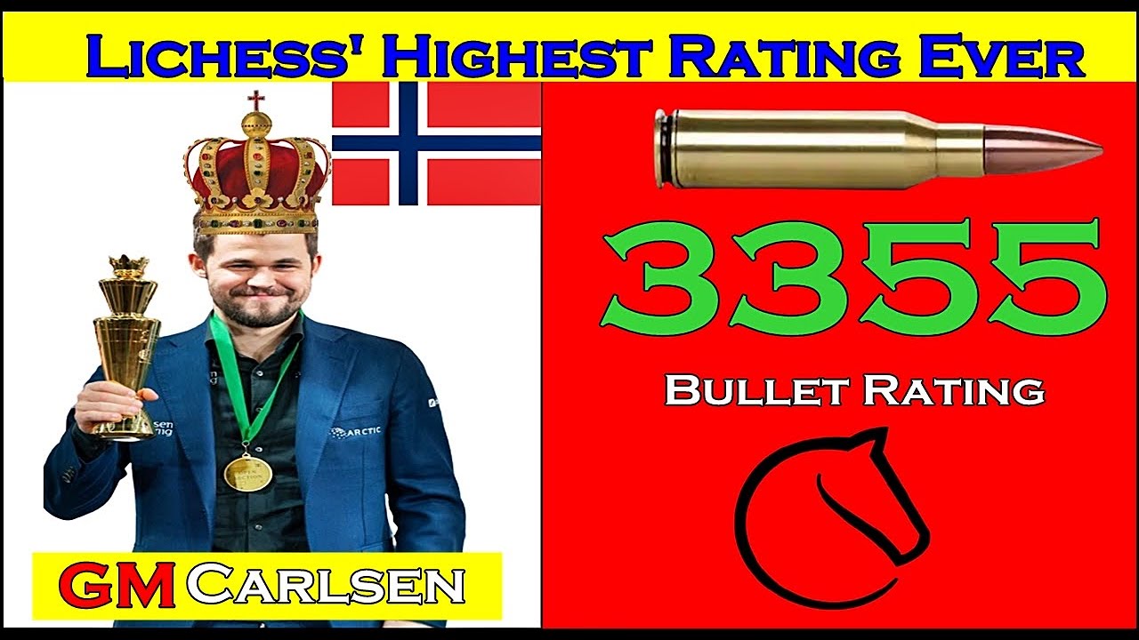 Lichess.org' Highest Rating Ever (3355). King Magnus Carlsen! 