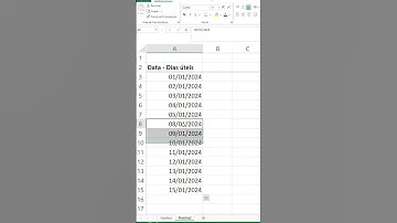 preencher dias úteis Excel