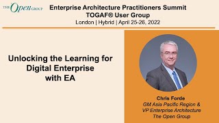 Unlocking the Learning for Digital Enterprise with EA - Chris Forde
