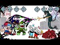 GLITCH CUPHEAD SHOW: Corrupted Devil, Cuphead and Mugman vs FNF Characters | FNF vs Learn With Pibby