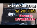 Dónde está el Fusible del Cigarrillo de 12 voltios Ford Escape 2008-2012