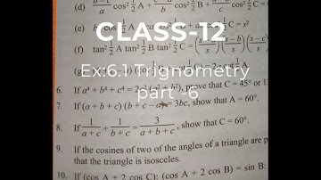 Trignometry class 12 book solutions ex:6.1(Q6to Q15) part -6(final part)