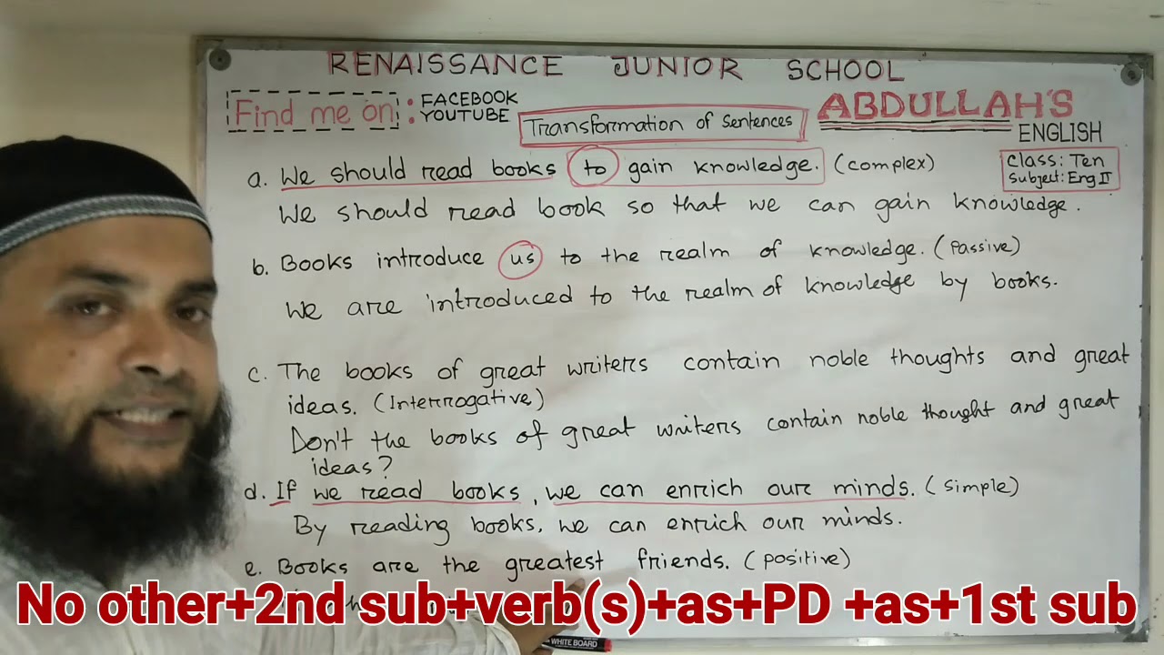 transformation-of-sentences-for-class-10-youtube