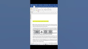 MS Word Trick How to insert drop cap with shortcut key main 2 #shortvideo