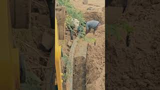 JCB 3DX Backhoe Working For Pipeline Digging Leakege 👌 #youtubeshorts #shorts
