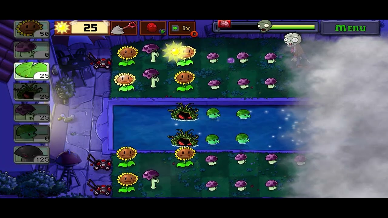 Pvz Ios Plants Vs. Zombies iOS walkthrough Foggy Fear - YouTube