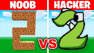 NOOB vs HACKER: NUMBERS LORE Build Challenge! (Number 2)