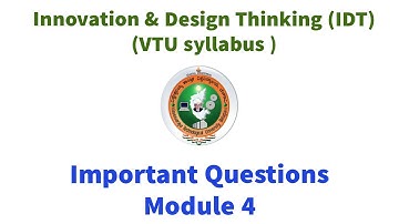 Important Questions and Answers of IDT VTU Design thinking  repeated Questions  Module 4 first year