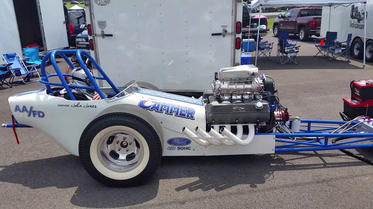 427 SOHC Ford dragster - YouTube