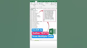 Gather TEXTS to one cell from multiple cells. Justify & Wrap Texts in Excel.