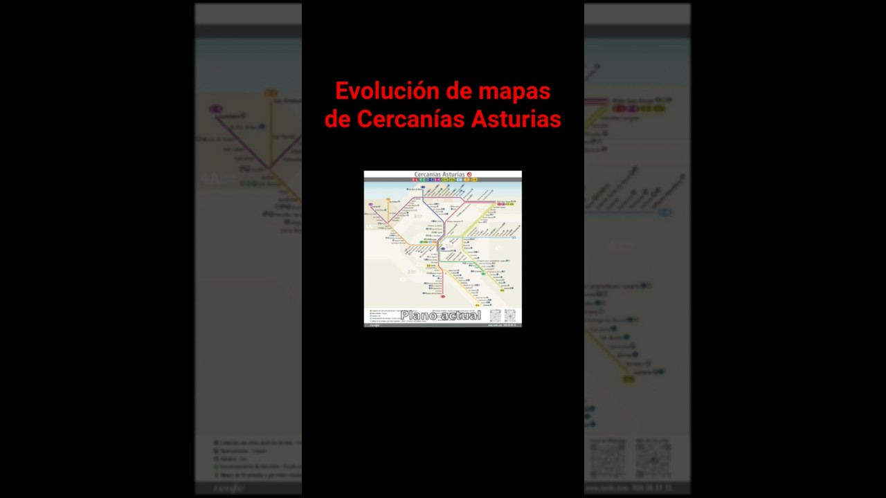Evolución de los mapas de Cercanías Asturias