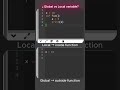 Global vs Local Variable🔥 in Python | Interview Question #shorts #coding