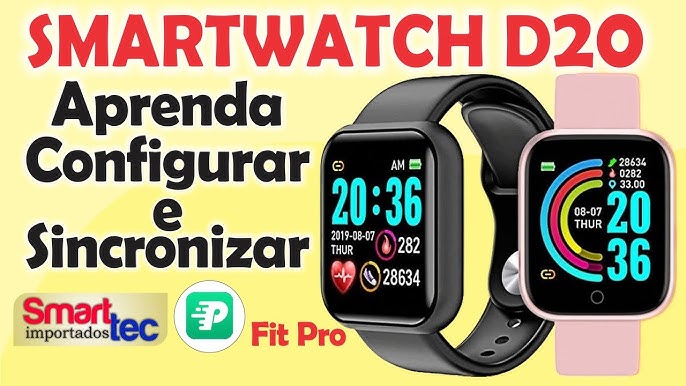 TUDO SOBRE AS FUNÇÕES DO SMARTWATCH D20 OU Y68, APRENDA USAR O D20 E TAMBÉM  O APP FIT PRO 