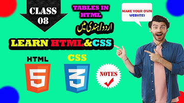 Learn HTML & CSS  Class 08 | Full Beginners Course Video With Practical|In Urdu/Hindi 2023|#newhtml