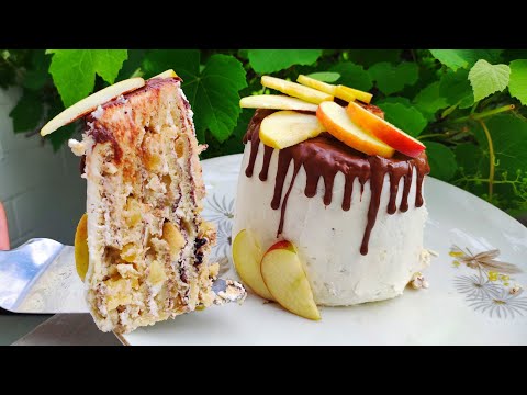 ТОРТ с Карамелью и Яблоками с корицей / Вертикальный рецепт торта с Карамелизированными яблоками