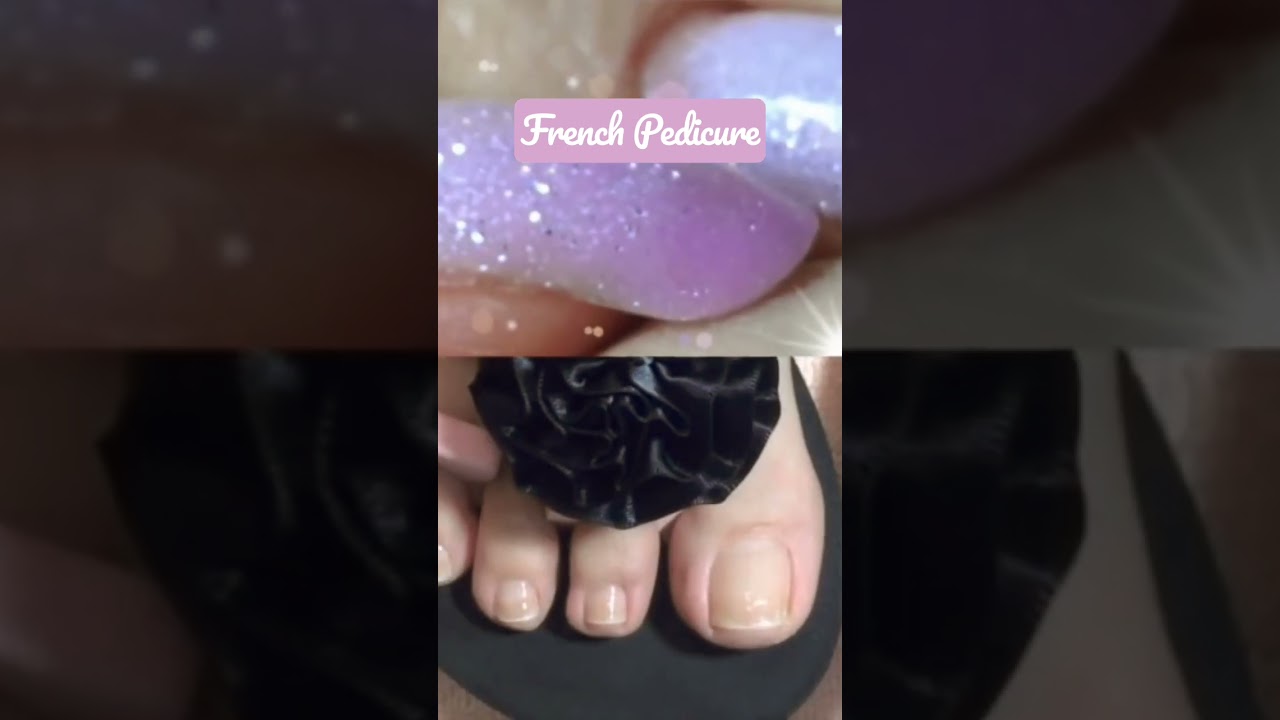 Beautiful Female Feet French Nails Pedicure Stock Photo 1082969846 |  Shutterstock