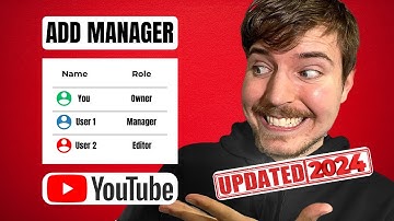 How to Add Manager to Youtube Channel 2024 | Youtube Channel Manager