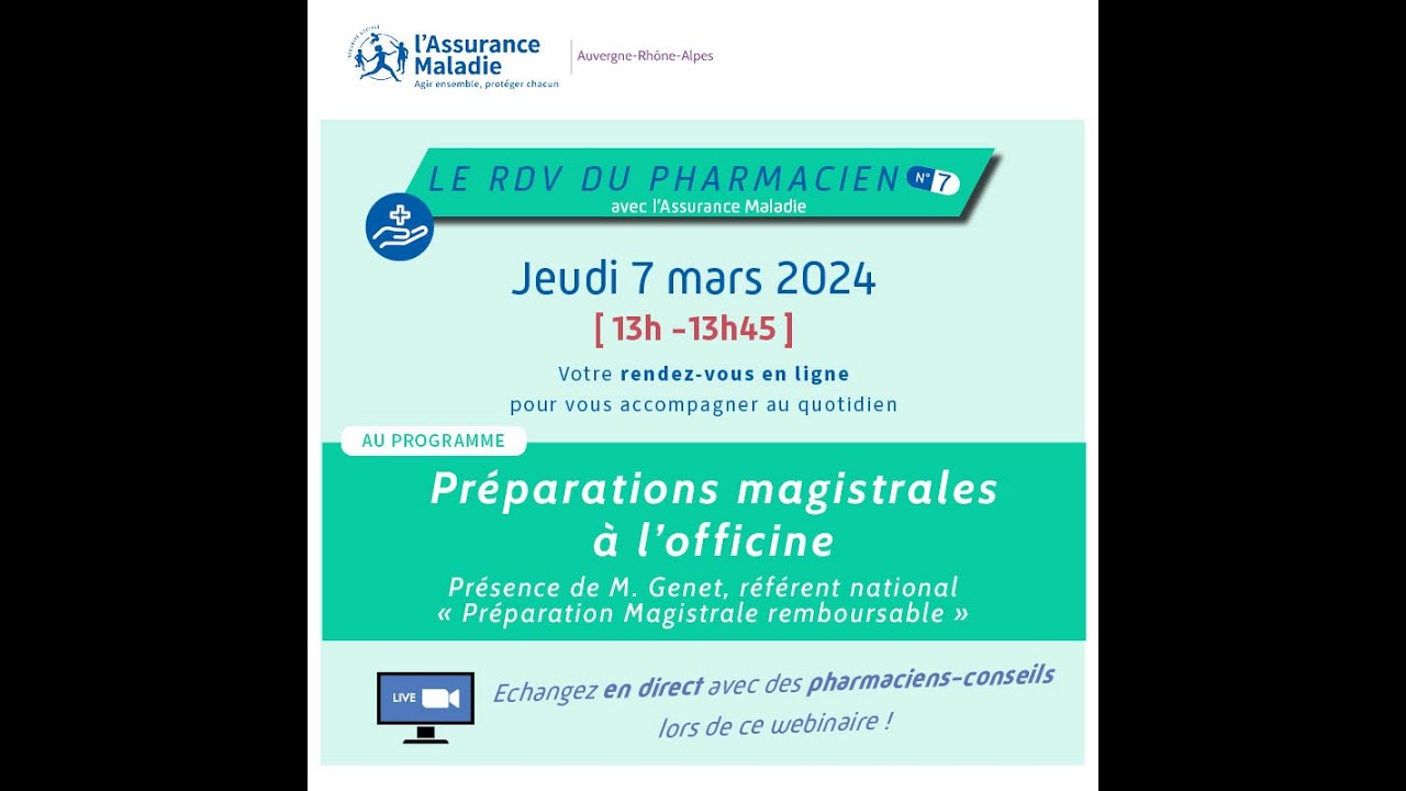 Le RDV du pharmacien n°7 - Préparations magistrales à l'officine