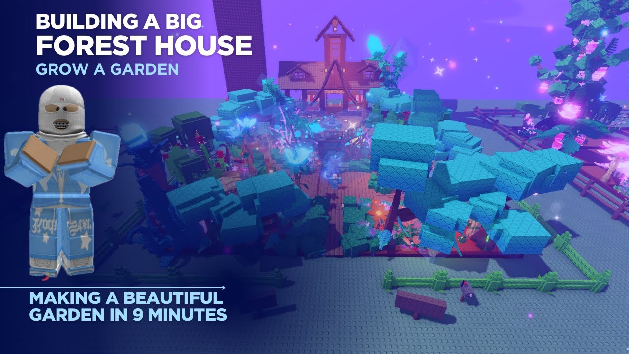 Buillding a big forest house in grow a garden 🤩| beautiful garden - YouTube