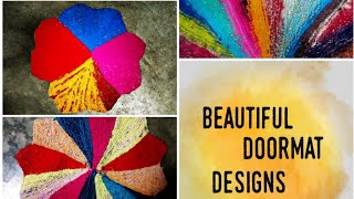 Beautiful Doormat Designs..... Easy Doormat Designs Made Form Old Saree..new Design Doormat Making