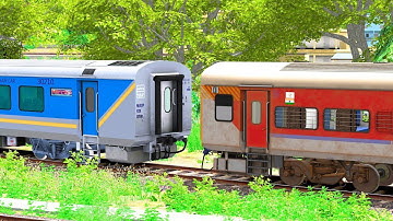 LHB SHATABDI COUPLING LHB RED TRAIN | BUMPY RAILROAD | Train Simulator | Railworks | NTG GAMING