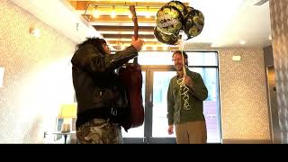 Poor Simon got a Birthday Singing Telegram and it was not his birthday. April Fools.
