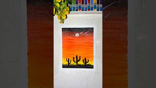 Details 🌅 Easy Sunset Scenery Drawing | Oil Pastel Art #shorts News