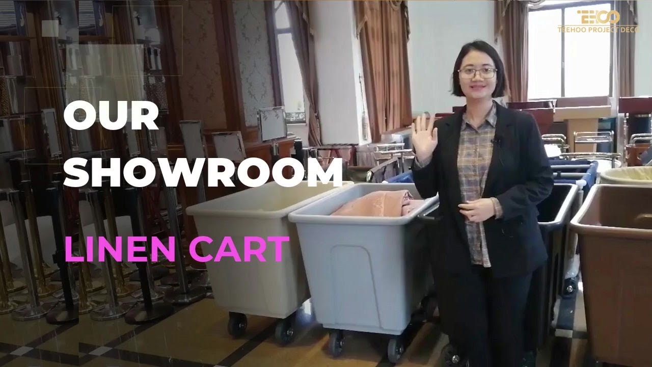 Plastic Heavy Duty linen trolley laundry trolley housekeeping cart large capacity heavy trolley