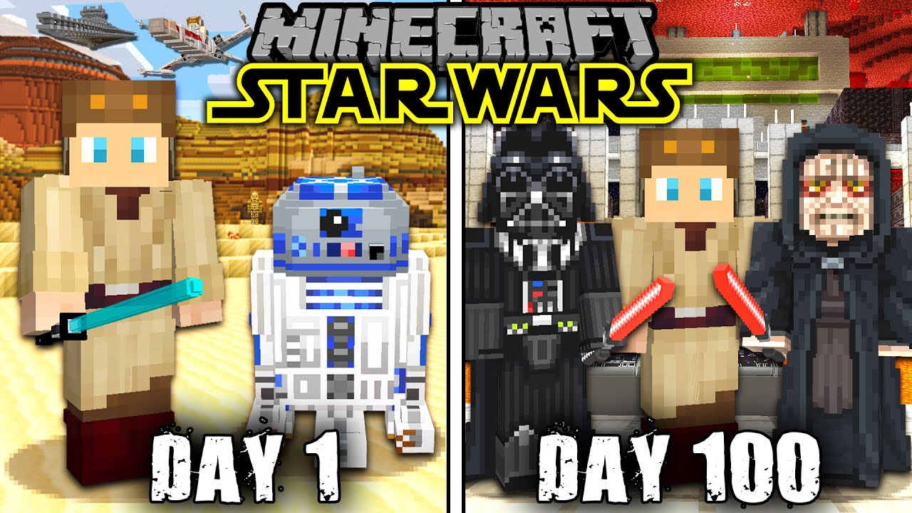 I Survived 100 Days in Minecraft STAR WARS!