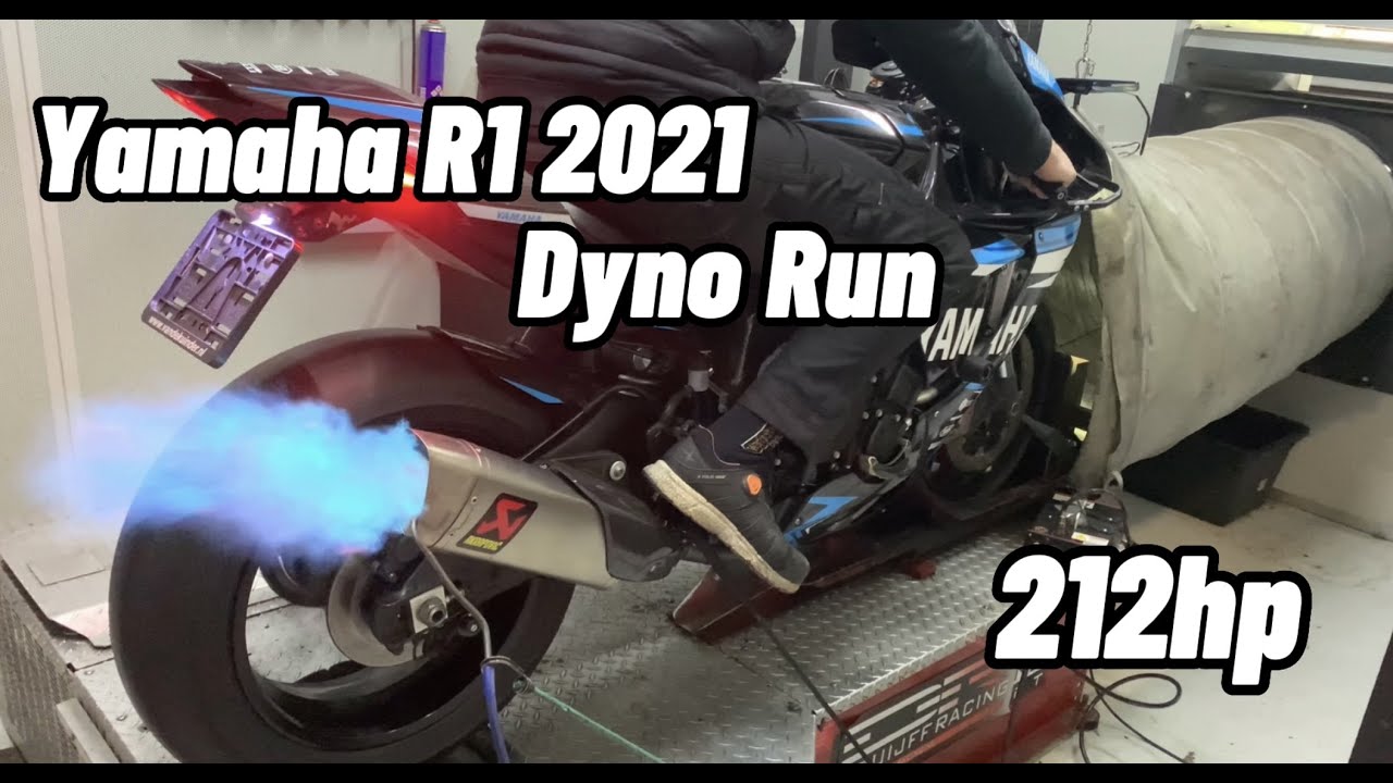 YAMAHA R1 2021 Dyno Run ECU Flash 212hp - YouTube