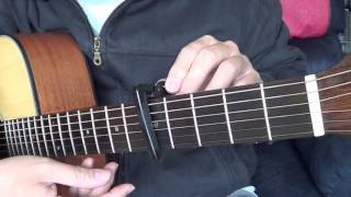 D'Addario Planetwaves NS Lite Capo Demo on Takamine Acoustic Guitar