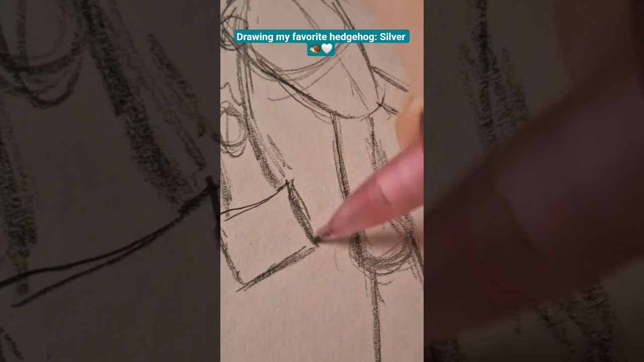 Drawing Silver the Hedgehog 🦔🤍 