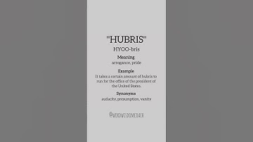 Word of the Day | HUBRIS - arrogance, pride #trendingshorts #vocabulary #iletsvocabulary #reels