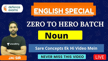 Noun | All Defence Exams  | Zero to Hero Batch | Jai Prakash