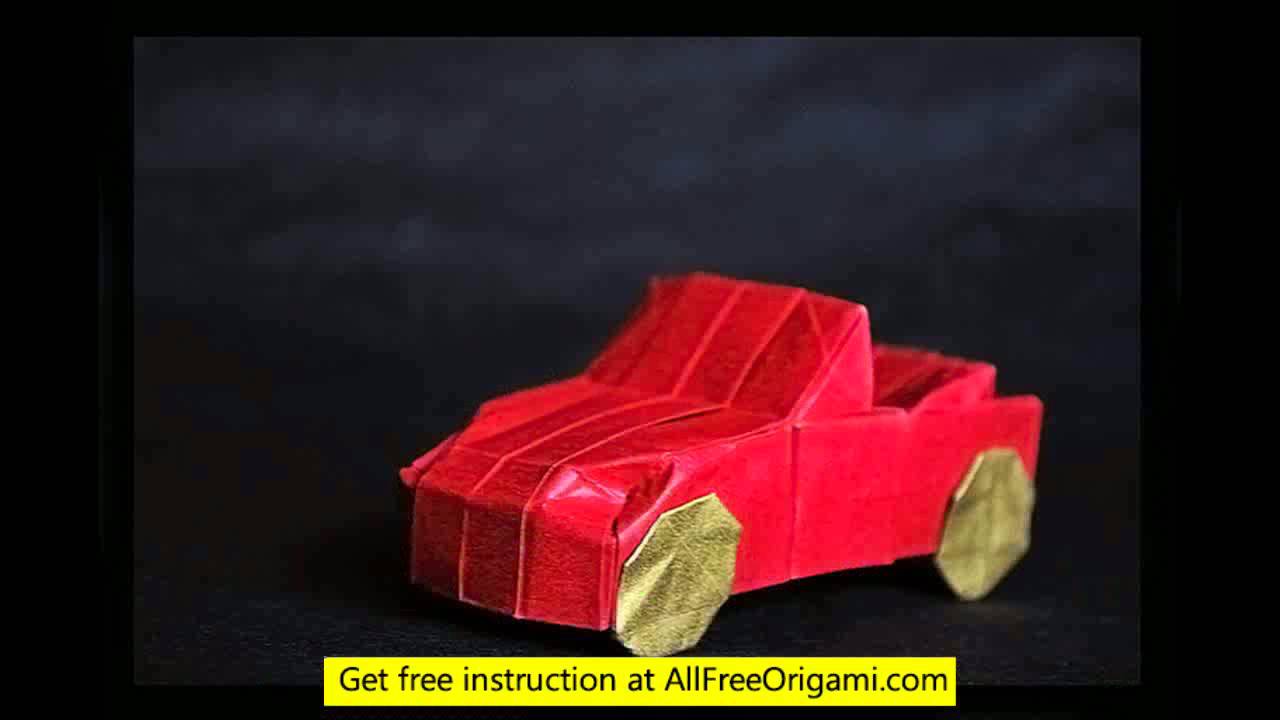 how to make a origami car easy - YouTube