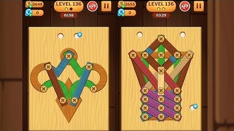 Screw Puzzle: Wood Nut & Bolt - Level 136