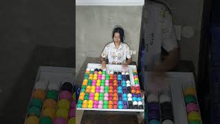 Girl Sorting Rainbow Balls Into Perfect Rows Like a Real-Life Puzzle Challenge 🧩✨