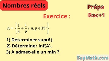 Borne sup borne inf exercice corrigé