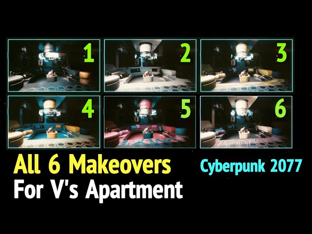 All 6 Room Makeover Styles in Cyberpunk 2077: Change V\'s Apartment ...